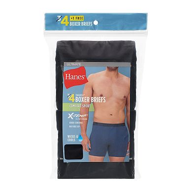 Men's Hanes Ultimate® 4-Pack Comfort Sport Boxer Briefs Underwear