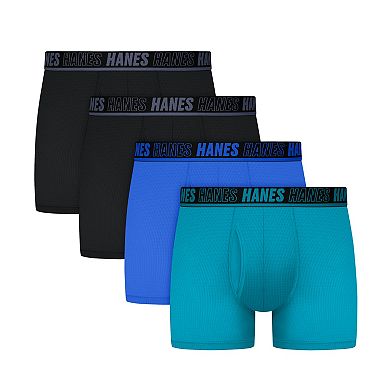 Men's Hanes Moves™ 4-Pack X-TEMP® Breathable Mesh Boxer Briefs