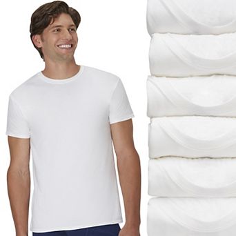 Men's Hanes® Ultimate 5+1 Bonus Pack ComfortSoft® Wicking Crewneck T-Shirt Undershirts