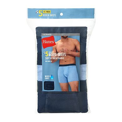 Men's Hanes® Ultimate 4+1 Bonus Pack ComfortSoft® Boxer Briefs Underwear