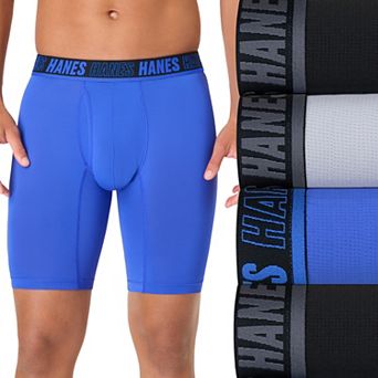 Men's Hanes Ultimate® Moves™ 4-Pack X-TEMP® Breathable Mesh Long Leg Boxer Briefs