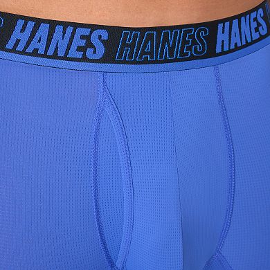 Men's Hanes Ultimate® Moves™ 4-Pack X-TEMP® Breathable Mesh Long Leg Boxer Briefs