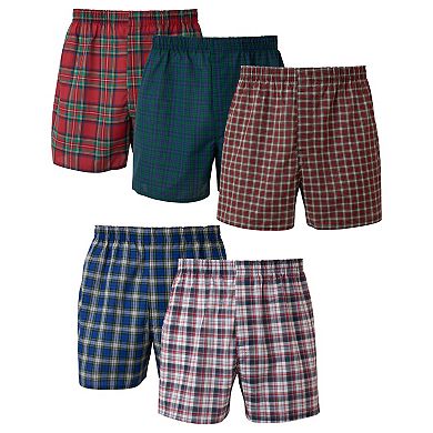 Men's Hanes® Ultimate 4+1 Bonus Pack Tartan Boxers Underwear