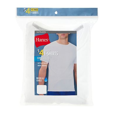 Men's Hanes Ultimate® ComfortBlend® 4-Pack T-Shirt Undershirts