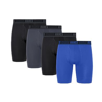 Men's Hanes Ultimate® 4-Pack X-TEMP® Long Leg Boxer Briefs with Total Support Pouch™