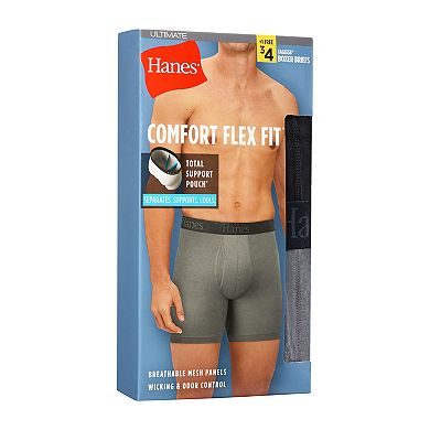 Men's Hanes Ultimate® 4-Pack Comfort Flex Fit® Boxer Briefs with Total Support Pouch™