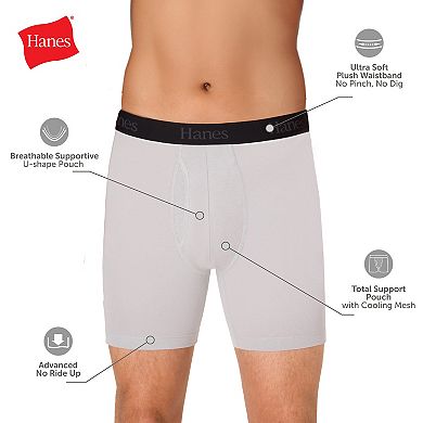 Men's Hanes Ultimate® 4-Pack Comfort Flex Fit® Boxer Briefs with Total Support Pouch™