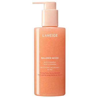 LANEIGE Balance Mode Rice Foaming Gel Cleanser with Glycolic Acid to Control Shine & Unclog Pores