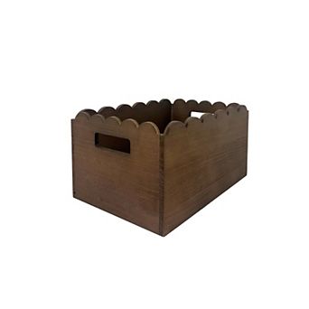 Sonoma Goods For Life® Scallop Wood Bin