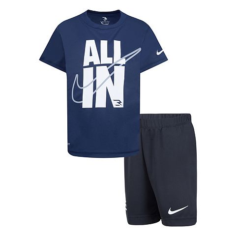 Комплект футболка и шорты Nike 3BRAND by Russell Wilson Dri-FIT для мальчиков