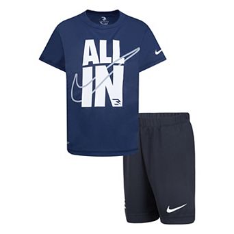 Boys 8-16 Nike 3BRAND by Russell Wilson Dri-FIT "All In" T-shirt & Mesh Athletic Shorts 2 pc Set