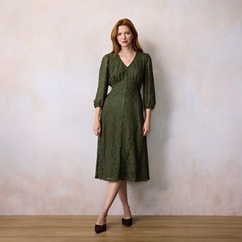 Women's LC Lauren Conrad 3/4 Sleeve Empire Midi Dress