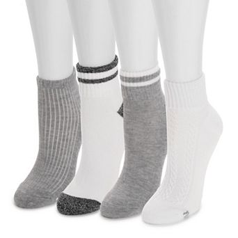 MUK LUKS 4-Pack Dream Step Mini Crew Socks