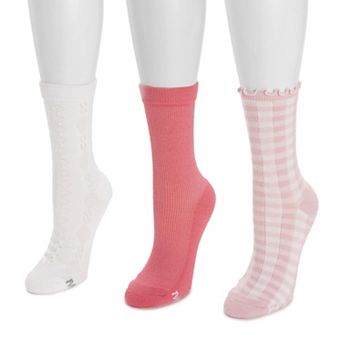 MUK LUKS 3-Pack Dream Step Crew Socks