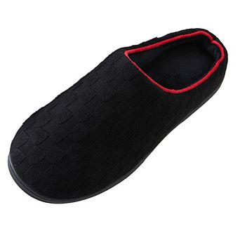 Roxoni Men’s Memory Foam Slippers with Quilted Upper for Indoor and Outdoor Wear