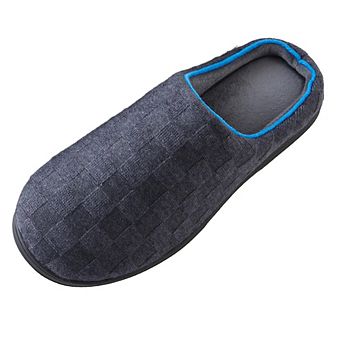 Roxoni Men’s Memory Foam Slippers with Quilted Upper for Indoor and Outdoor Wear