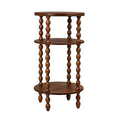 Hello Honey Bobbin Leg Round Wood Accent Table