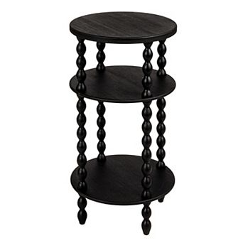 Hello Honey Bobbin Leg Round Wood Accent Table