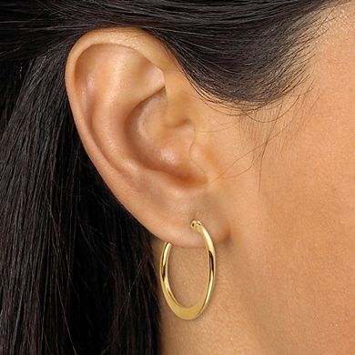 Yellow Goldtone 3 Pair Hoop Earrings Set
