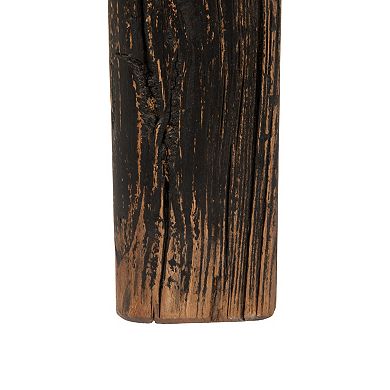 Hello Honey Reclaimed Elm Wood Square Coffee Table, Black