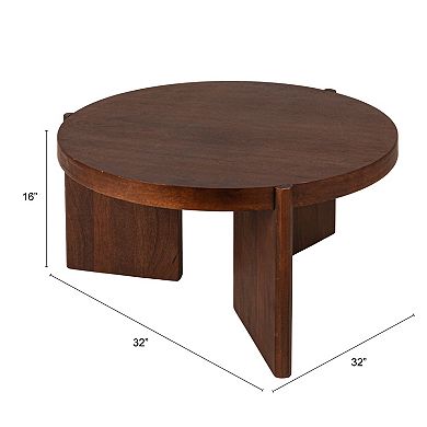 Hello Honey Mango Wood Coffee Table, Walnut Finish