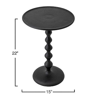 Hello Honey Hammered Metal Table, Black