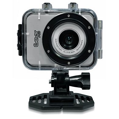 Gear Pro Sports Action Camera, 1080P, 12MP, Touch Screen, Waterproof, Remote, Mount