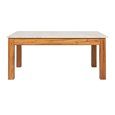 Hello Honey Rectangular Teak and Marble Coffee Table