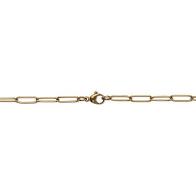 Yellow Gold Ion-Plated Crystal Elephant Layered Necklace, 19 Inches