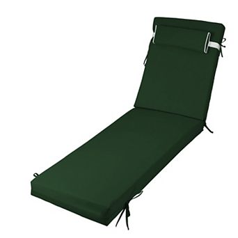80" L x 26" W x 3" H Patio Poolside Chair Cushions, Adjustable Ties & Removable Cover