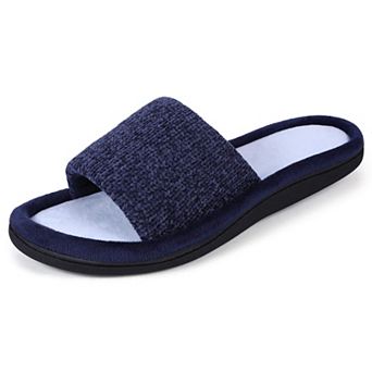 Roxoni Women’s Soft Open-Toe Slide Slippers Cozy Memory Foam with Indoor/Outdoor Sole