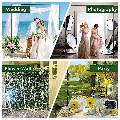 YQNUCO Photo Backdrop Stand, Back Drop Stand, Pipe and Drape Stand, Flower Wall Backdrop Frame