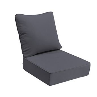 Outdoor Deep Seat Cushions Set 6 in Fade Resistant, Waterproof Patio Chair Cushion