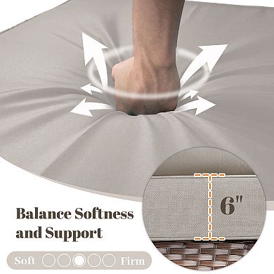 Outdoor Deep Seat Cushions, 6“ thick Fade Resistant, Waterproof Patio Chair Cushion
