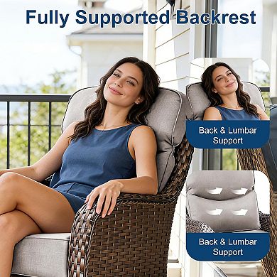 Outdoor Deep Seat Cushions, 6“ thick Fade Resistant, Waterproof Patio Chair Cushion