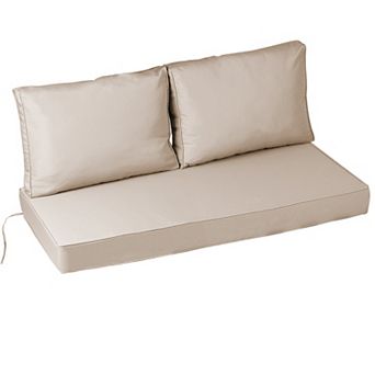 Outdoor Loveseat Cushion Set, 48 x 24 in Water Repellent, Fade Resistant, Couch love seat cushions