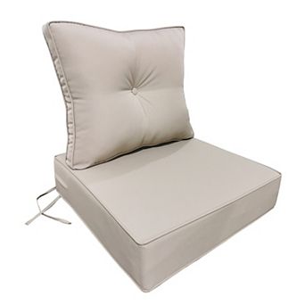 Outdoor Deep Seat Cushions 6 in Fade Resistant, Waterproof Patio Chair Cushion