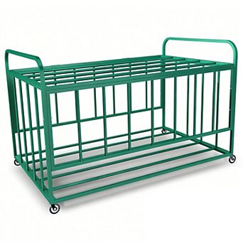 YQNUCO Ball Storage Cart, Basketball or Volleyball Storage Bin, Exercise Ball Cart Holder, Ball Cage