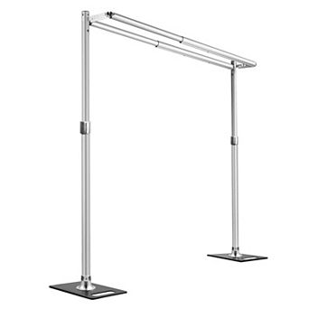 YQNUCO Double Backdrop Stand Heavy Duty, Adjustable Pipe and Drape Stand, Flower Wall Backdrop Frame