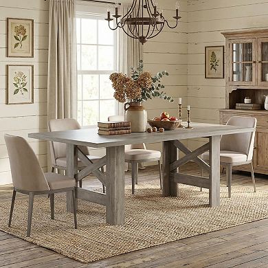 70.87" Wood Farmhouse Dining Table for 6-8, Rectangular Kitchen Table , Large Dining Room Table