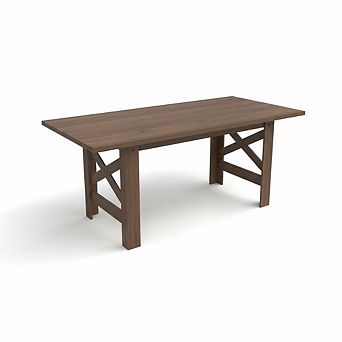 70.87" Wood Farmhouse Dining Table for 6-8, Rectangular Kitchen Table , Large Dining Room Table