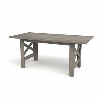 70.87" Wood Farmhouse Dining Table for 6-8, Rectangular Kitchen Table , Large Dining Room Table