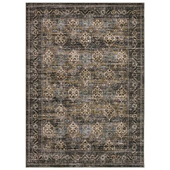 Garvee Vintage Disstressed Washable Area Rug for Bedroom Non Slip Ultra Thin Rug for Dining Room