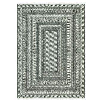 Garvee Modern Geometric Fence Frame Washable Area Rug for Living Room Non Slip Soft Rug for Bedroom
