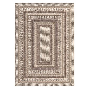 Garvee Modern Geometric Fence Frame Washable Area Rug for Living Room Non Slip Soft Rug for Bedroom