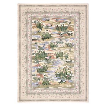 Garvee Contemporary Area Rug for Bedroom Kitchen Machine Washable Non Slip Foldable Rug for Laundry