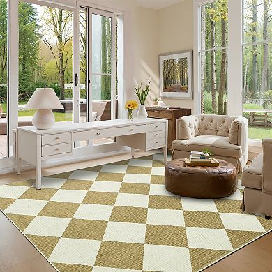 Garvee Modern Diamond Pattern Area Rug Machine Washable Non Slip Soft Rug for Bedroom Living Room