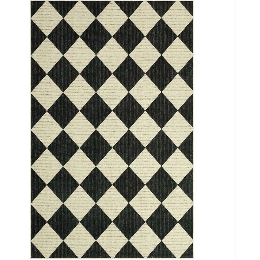 Garvee Modern Diamond Pattern Area Rug Machine Washable Non Slip Soft ...
