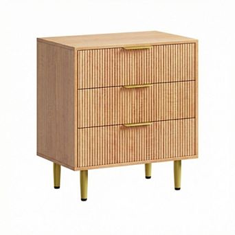 3 Dresser for Bedroom, Fluted Dressers & Chest of Drawers, for Living Room, Entryway