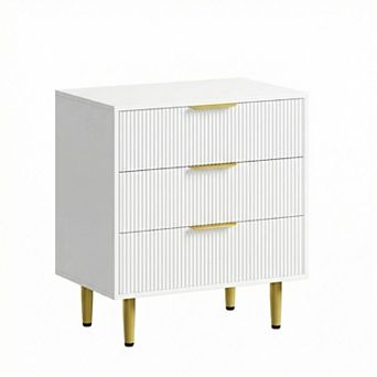 3 Dresser for Bedroom, Fluted Dressers & Chest of Drawers, for Living Room, Entryway